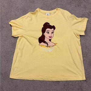 Authentic Disney Parks BELLE Women’s Size XL Yellow T-Shirt Beauty And The Beast